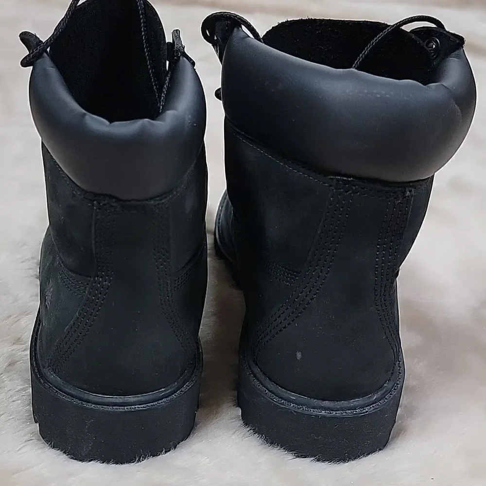 **HOST PICK** TIMBERLAND KIDS' 6” BLACK PREMIUM WATERPROOF CASUAL BOOTS, SIZE 5